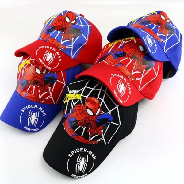 Disney Anime Spiderman Cap för pojkar Flickor Vår Höst Baby Justerbara hattar Barn Tecknad Solkepsar Barn Utomhushatt BLUE A 19.7-21.3inch(Adjust