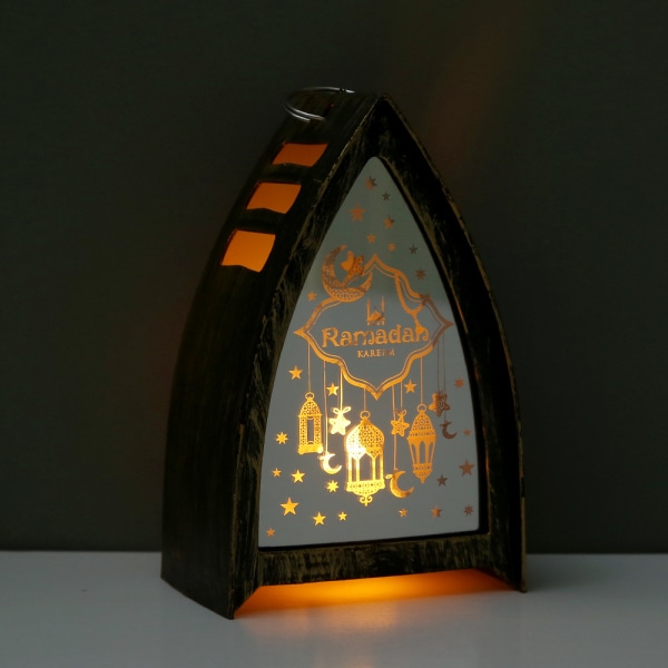 LED Ramadan påsklykta brons guld