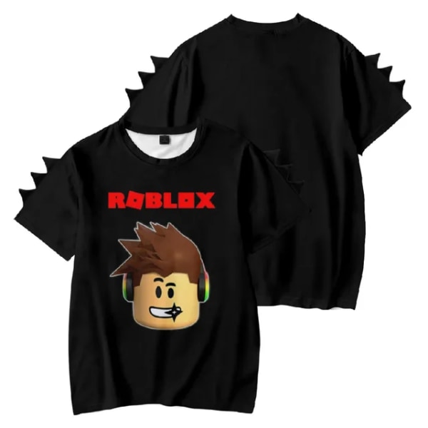 2024 Nytt 3D-sommarspel ROBLOX Printed barnkläder Dinosaurie Kortärmad T-shirt Fashionabla och mångsidiga N 160CM