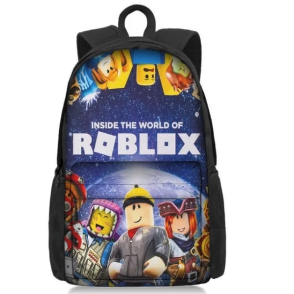 Roblox med fack Primär- och mellanstadieelever Skolväska Sportryggsäck Lightening Pojkar Flickor Cosplay Anime Mochila A