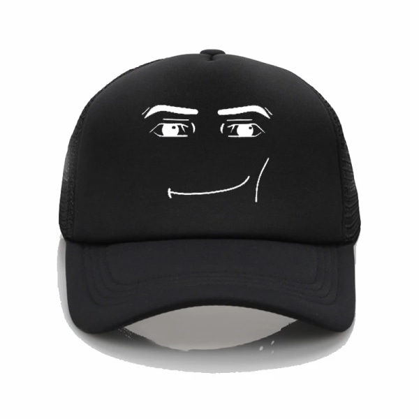 Roliga modehattar Anime Robot Robloxs Face Cap Sommar Män kvinnor justerbart solskydd Pappa hatt GRAY 54-60cm