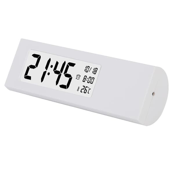 LCD digital väckarklocka med temperaturdisplay, bakgrundsbelysning, dag- och datumfunktioner null none