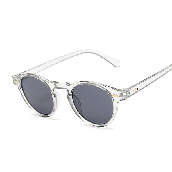 Klassiska vintage solglasögon kvinna manlig rund kattöga solglasögon kvinnlig retrostil leopard liten ram Oculos De Sol Transparent
