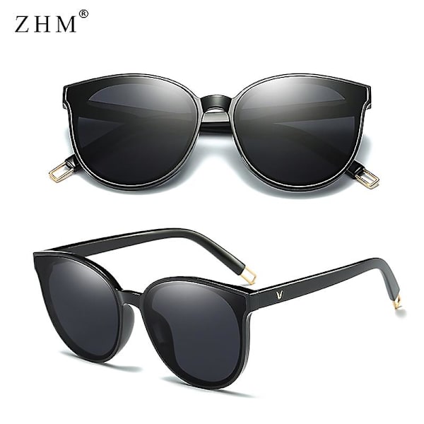 2023 Mode Färg Lyx Flat Top Cat Eye Elegant Solglasögon Kvinna Oculos De Sol Män Twin Beam Oversized Solglasögon Uv400 black silvier As Picture