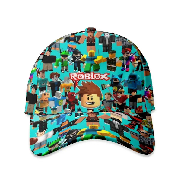 3D Nytt spel ROBLOX Hat Baseball Cap Printed Peaked Cap Solhatt Fullt printed Vuxna Pojkar Flickor Anime Kawaii Cartoon Kawaii R
