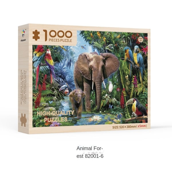 1000 bitar av Animal Forest Jigsaw Jul pedagogiska leksaker