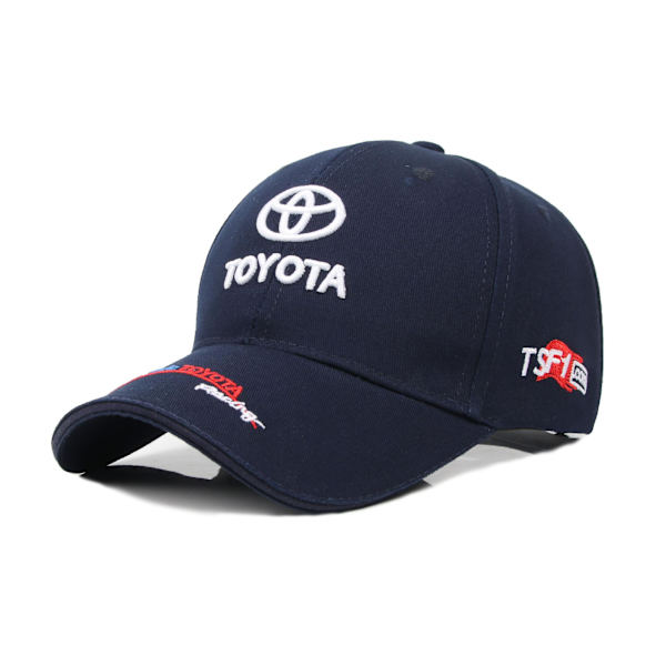 Broderad billogotyp cap F1 Racing-hatt med böjd brätte Navy blue adjustable