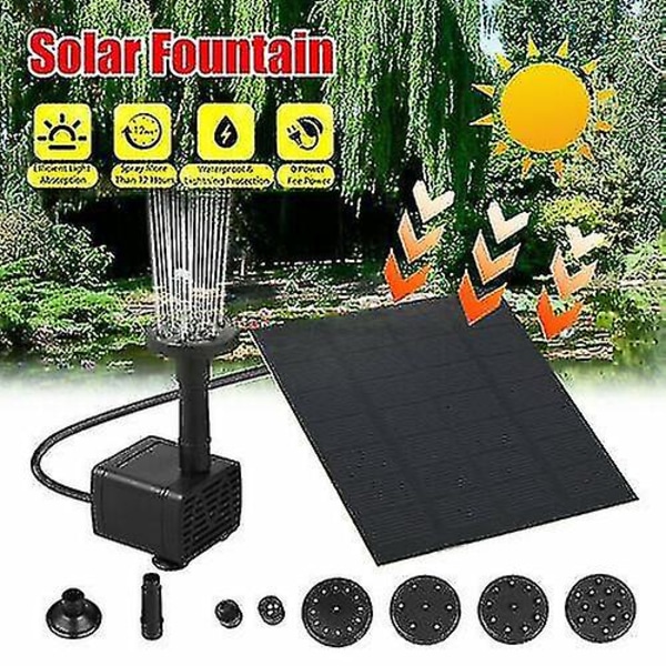 180l/h Solpanelsdriven vattenfunktion Pump Trädgård Pooldamm Aquariumfontän null none