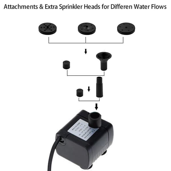 1,8w set, dränkbar utomhusfontänpump null none
