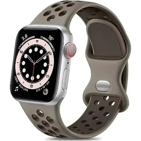 Lämplig för äpplen Rem För Apple Watch Band 49mm 44mm 45mm 42mm 41mm 38mm 40mm correa Silikon sportarmband iwatch 8 SE 7 6 5 Ultra 49 Smokey Br 42 44 45 49mm
