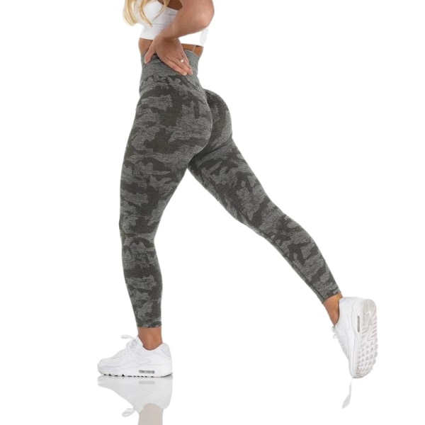 Nvgtn Camo Seamless Workout Leggings Butt Lift Yogabyxor Dam Stretch Fitness Outfits Sportkläder Gym Fuchsia Nylon 16 XS