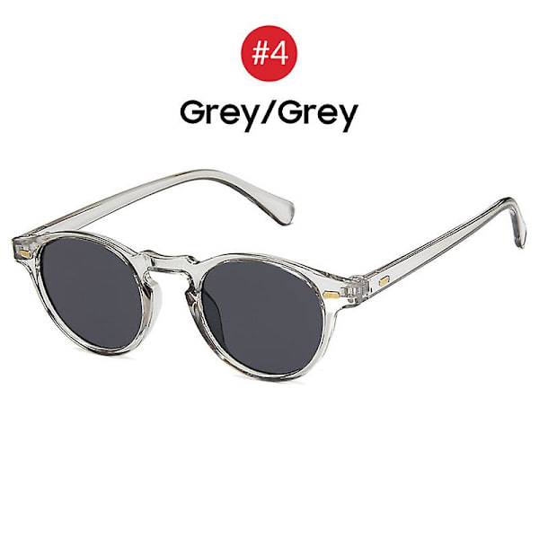 Vivibee Herrmode 2023 Ovala Små Solglasögon Klar Klassiska Uv400 Solglasögon Trender För 2019 Transparenta nyanser För Dam 4 Grey Grey As Picture