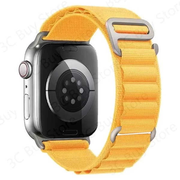 Lämplig för äpplen Alpine armband För apple watch band 44mm 40mm 49mm 45mm 41mm 38mm 42mm Nylon armband iwatch ultra 2 series 9 3 4 5 6 7 8 Yellow 42mm 44mm 45mm 49mm
