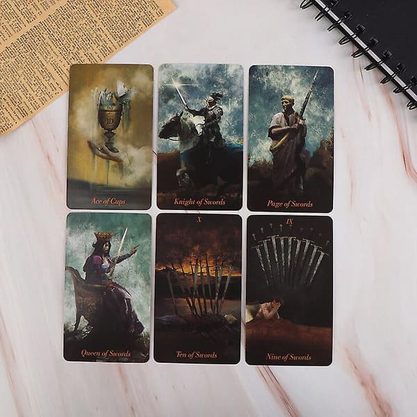 1Set barock tarot engelsk version guide kortspel brädspel spådomskortspel null none