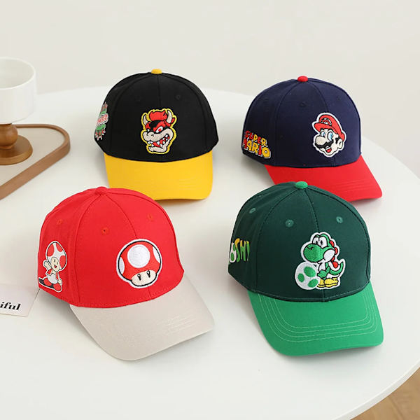 Doitbest 2024 Barn Baseball Cap Sommar Hip Hop Mario Tecknad Höst Barn Sol Hattar Pojkar Flickor Kepsar Snapback Gorras Peaked Hat style 1 2 to 7 years old