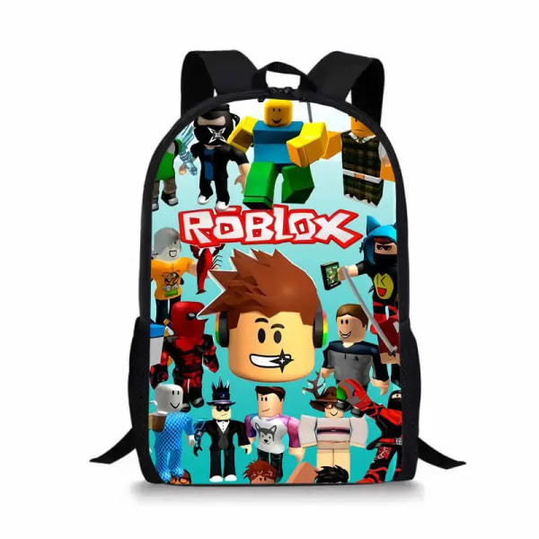 Roblox ROBLOX Ryggsäck för grund- och gymnasieelever Pojkar och flickor Ryggsäck Skolväska Mochila Anime Cartoon ROBLOX-3