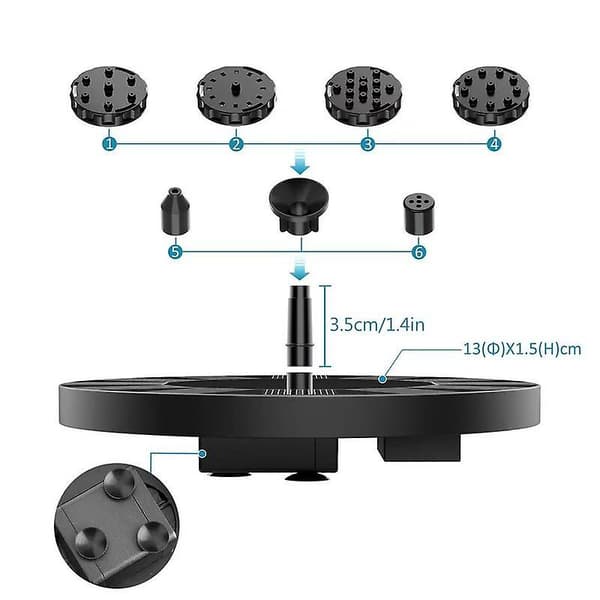 2,5 W mini solfontän pool damm Vattenfall solfontän med LED-lampor Trädgårdsdekoration utomhus null none