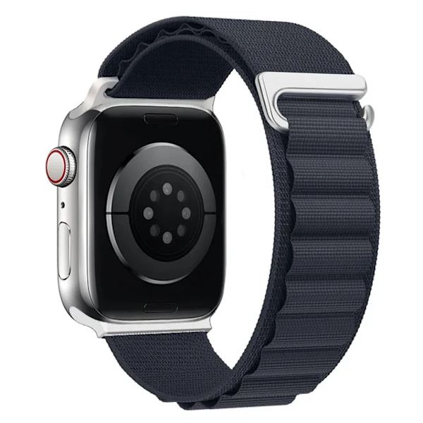 Lämplig för äpplen Alpine Loop Strap för Apple Watch Ultra Band 49mm 45mm 44mm 42mm 41mm 40mm Metall C-Hook Armband iwatch SE series 9 8 7 Midnight blue 38mm 40mm 41mm