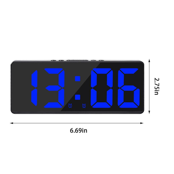 Digital väckarklocka med stor LED-display null none