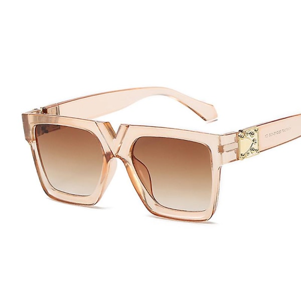 2023 Fyrkantiga solglasögon Kvinna Lyxmärke Resor Svarta rektangulära solglasögon Kvinnligt mode Retro Lunette De Soleil Femme Leopard Other
