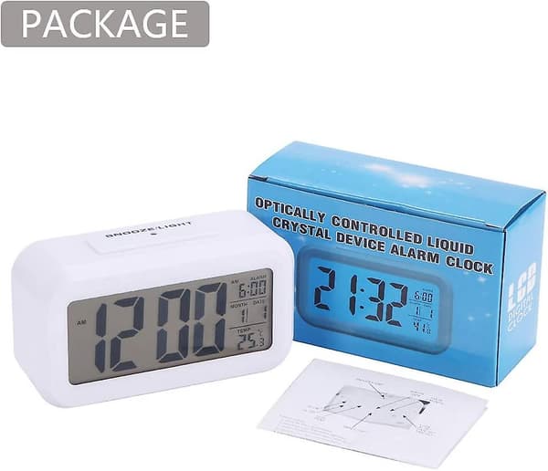 Digital väckarklocka, acsergery 5,6" led-displayklockor Snooze aktiverad natt null none
