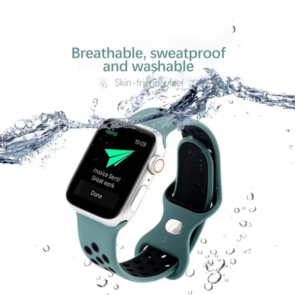 Lämplig för äpplen Rem För Apple Watch Band 49mm 44mm 45mm 42mm 41mm 38mm 40mm correa Silikon sportarmband iwatch 8 SE 7 6 5 Ultra 49 Magic Ember 38 40 41mm