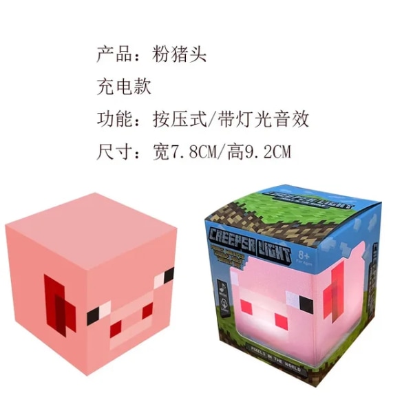 NYTT minecraft Steve Light Up creeper LED Night desktop Light Luminous Toys creeper modell Toy Torch Handhållen&Väggfäste barngåva 2