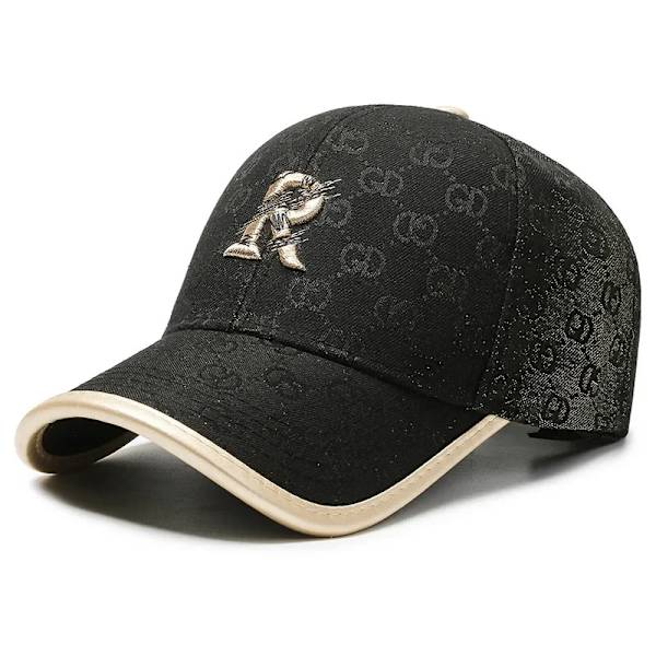 Broderhatt Herr Damer för R Logotyp Baseballkepsar Utomhussport Vandring Golf Solskydd Bomull Justerbar Fyra säsonger Vuxen unisex Red Coffee