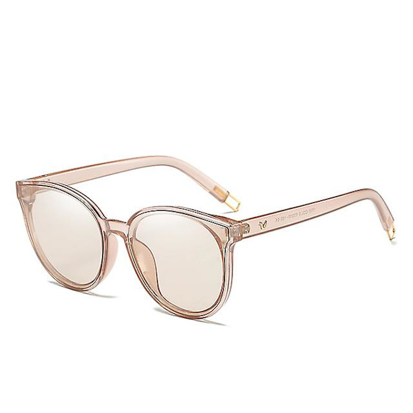 2023 Mode Färg Lyx Flat Top Cat Eye Elegant Solglasögon Kvinna Oculos De Sol Män Twin Beam Oversized Solglasögon Uv400 clear brown As Picture