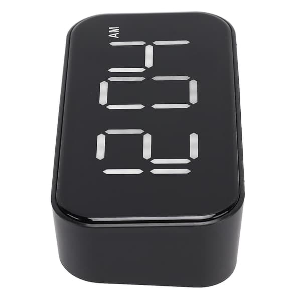 Digital USB -väckarklocka med stor display - Svart skal, vita siffror - Perfekt för sovrum och kontor null none