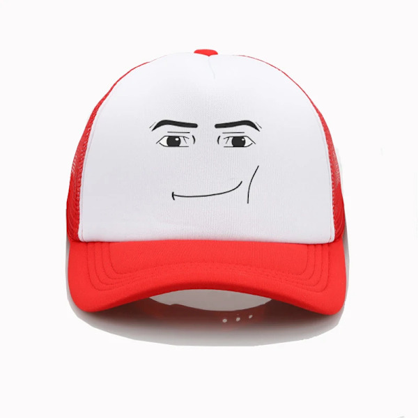 Roliga modehattar Anime Robot Robloxs Face Cap Sommar Män kvinnor justerbart solskydd Pappa hatt Red 54-60cm