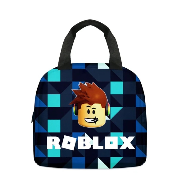 Roblox med fack Primär- och mellanstadieelever Skolväska Sportryggsäck Lightening Pojkar Flickor Cosplay Anime Mochila Lunch bag-05