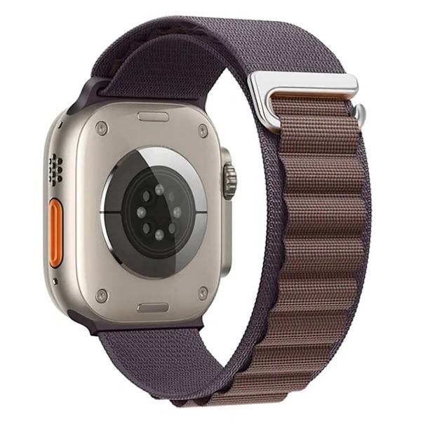Lämplig för äpplen Alpine Loop Strap för Apple Watch Ultra Band 49mm 45mm 44mm 42mm 41mm 40mm Metall C-Hook Armband iwatch SE series 9 8 7 Indigo 38mm 40mm 41mm