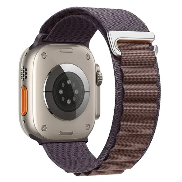 Lämplig för äpplen Alpine Loop Strap för Apple Watch Ultra Band 49mm 45mm 44mm 42mm 41mm 40mm Metall C-Hook Armband iwatch SE series 9 8 7 Indigo 42mm 44mm 45mm 49mm