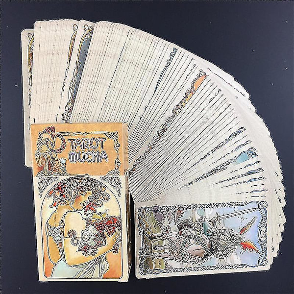 Tarot Mucha Tarotkort Brädspel Kortlek för familjesammankomster Spelkort65st Ts32 null none
