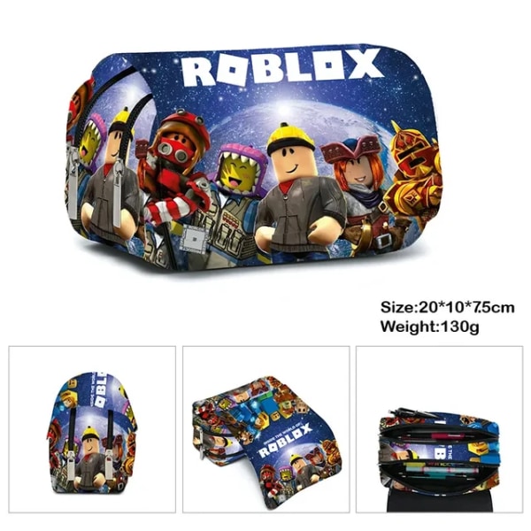 ROBLOX Virtual World Primary Secondary School Skolväska Ryggsäck Mochila Ryggsäck kawaii Cartoon Presents Skolväska Mochila Pen case-01