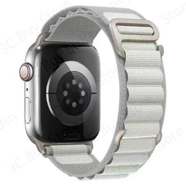 Lämplig för äpplen Alpine armband För apple watch band 44mm 40mm 49mm 45mm 41mm 38mm 42mm Nylon armband iwatch ultra 2 series 9 3 4 5 6 7 8 Light Grey 42mm 44mm 45mm 49mm