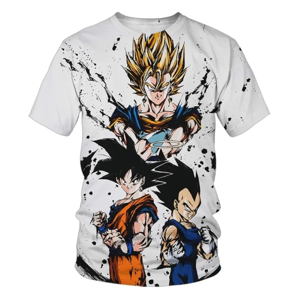 Dragon Ball T-shirt Barn Toppar T-shirt Anime Figurer Son Goku Super Saiyan T-shirt Pojkar T-shirts Barnkläder Sommar Kortärmad TX-S1841 160CM