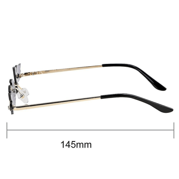 Streetwear Fashion Fire Flame Solglasögon Bilglasögon Uv 400 Glasögon Trendiga Narrow Rimless Wave Solglasögon Red