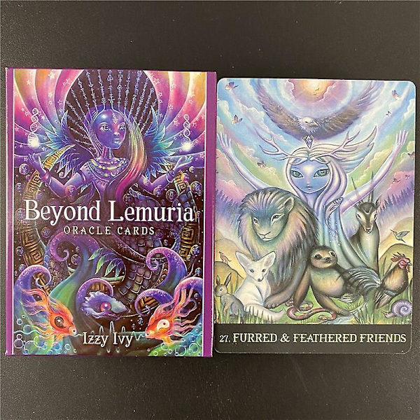 Beyond lemuria oracle tarot kortlek spel familjefest spela underhållning i fabrikspris 58pcs tt22 none