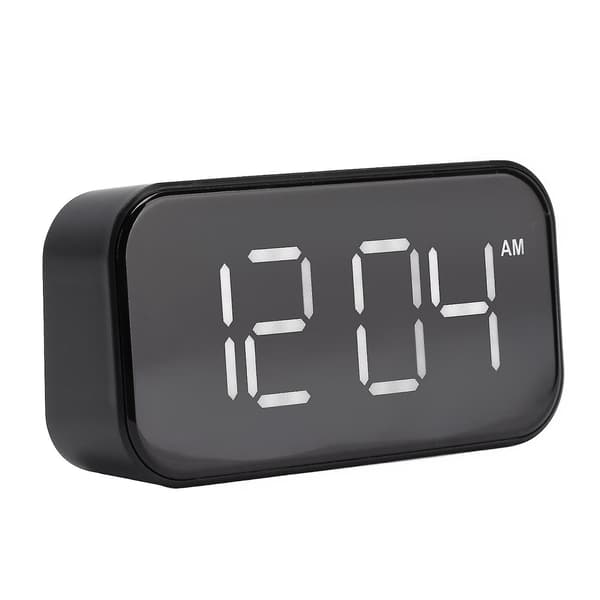 Digital USB -väckarklocka med stor display - Svart skal, vita siffror - Perfekt för sovrum och kontor null none