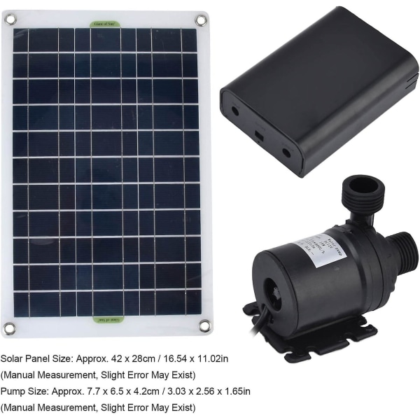 Solar Vattenpump Kit 50w Panel 800l/h 12v Lågt ljud DC Miljövänlig solpanel för soldriven fontän null none