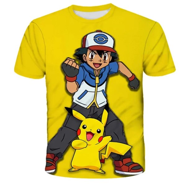 One Piece Bulbasaur Sonic Charmander Charizard Jigglypuff Gengar Anime Tecknad Barn Sommarkläder Topp Kortärmad T-shirt 1 160