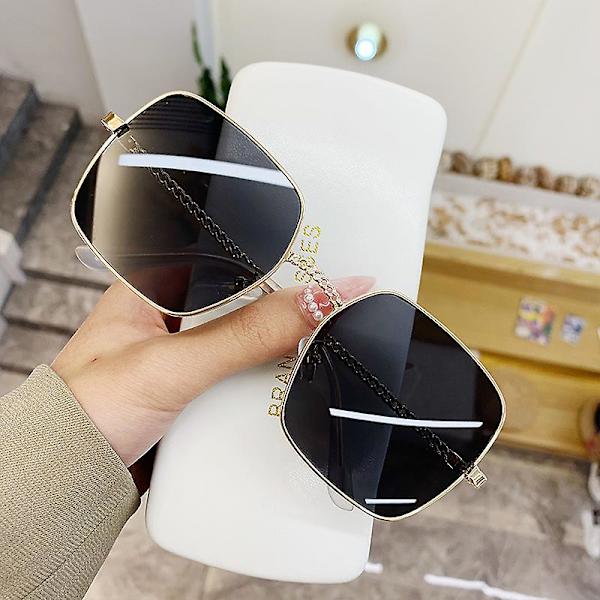 2023 New Fashion Klassiska Oversize Solglasögon Dam Märkesdesigner Metall Stor Båge Lyxiga nyanser Solglasögon Glasögon Gafas Uv400 C2 As the pictures