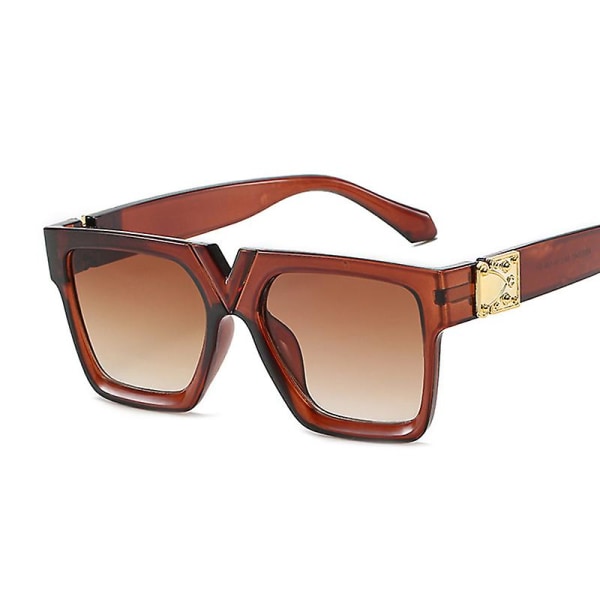 2023 Fyrkantiga solglasögon Kvinna Lyxmärke Resor Svarta rektangulära solglasögon Kvinnligt mode Retro Lunette De Soleil Femme Leopard Other