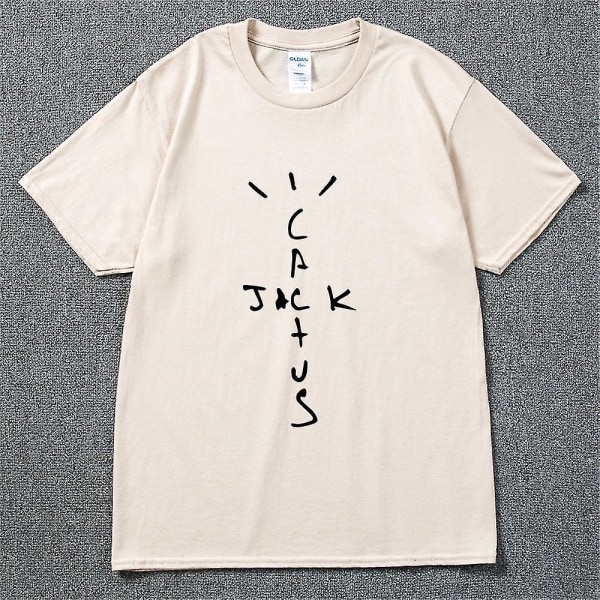 Mode Hip Hop Herr T-shirt Tour Kortärmad Cactus Jack Print Kanye West Basic Par Lös Kortärmad T-shirt hög kvalitet White X