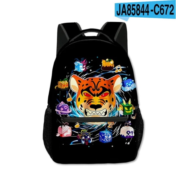 3D Ny produkt ROBLOX Game Blox Fruits Student Mode Trend Ryggsäck Tecknad Stor kapacitet Axlar Utomhusväska Skolväska Backpack-2
