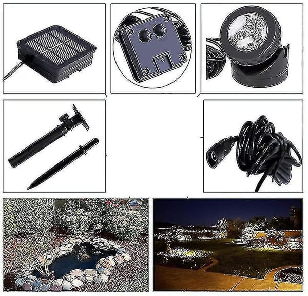 6led Sun Pond Light Utomhus Landskap Solar Spotlight Vattentät Dränkbar Spotlight För Fontän null none