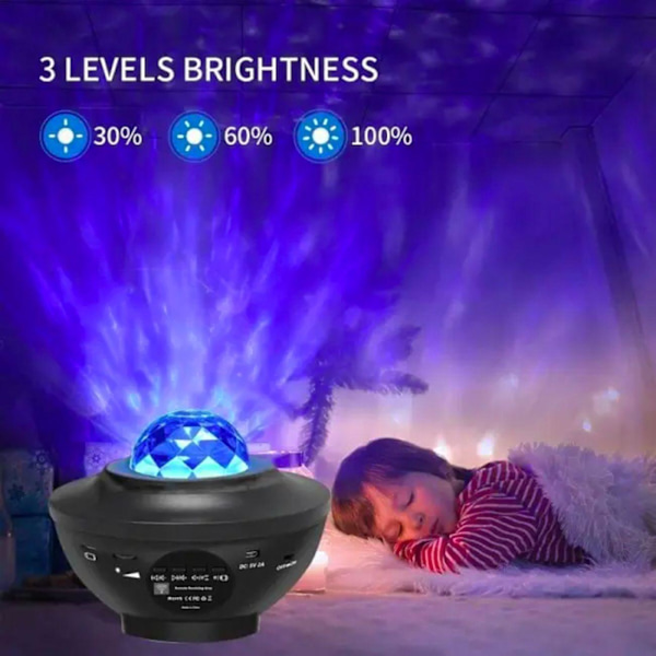 Stjärnprojektor Intense LED Galaxylampa (Högtalare & Bluetooth)