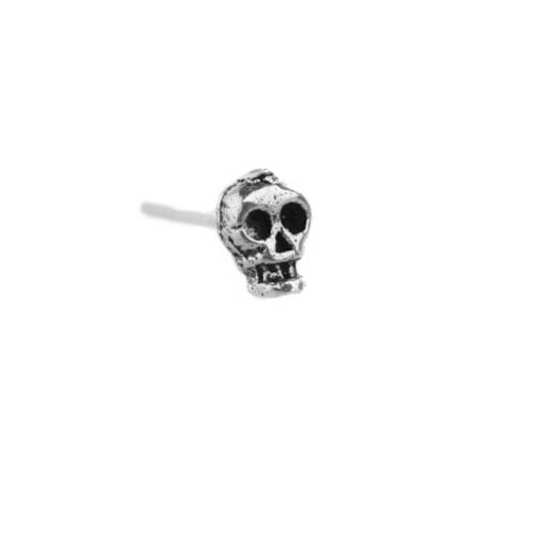 Silver Skull Näspiercing